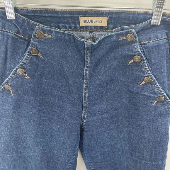 Blue Spice Women's sailor High Waist Slim Fit Skinny Jeans 7 8 - Picture 7 of 10